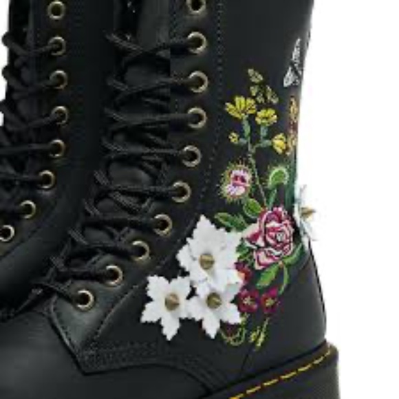 Dr. Martens Women's 1490 Floral Bloom Leather Vonda Butterfly Mid-Calf Floral - Picture 9 of 12
